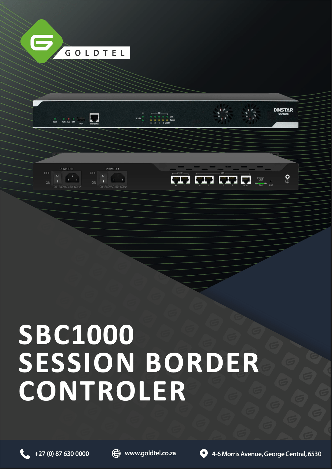 Dinstar SBC1000 Session Border Controller Datasheet V2