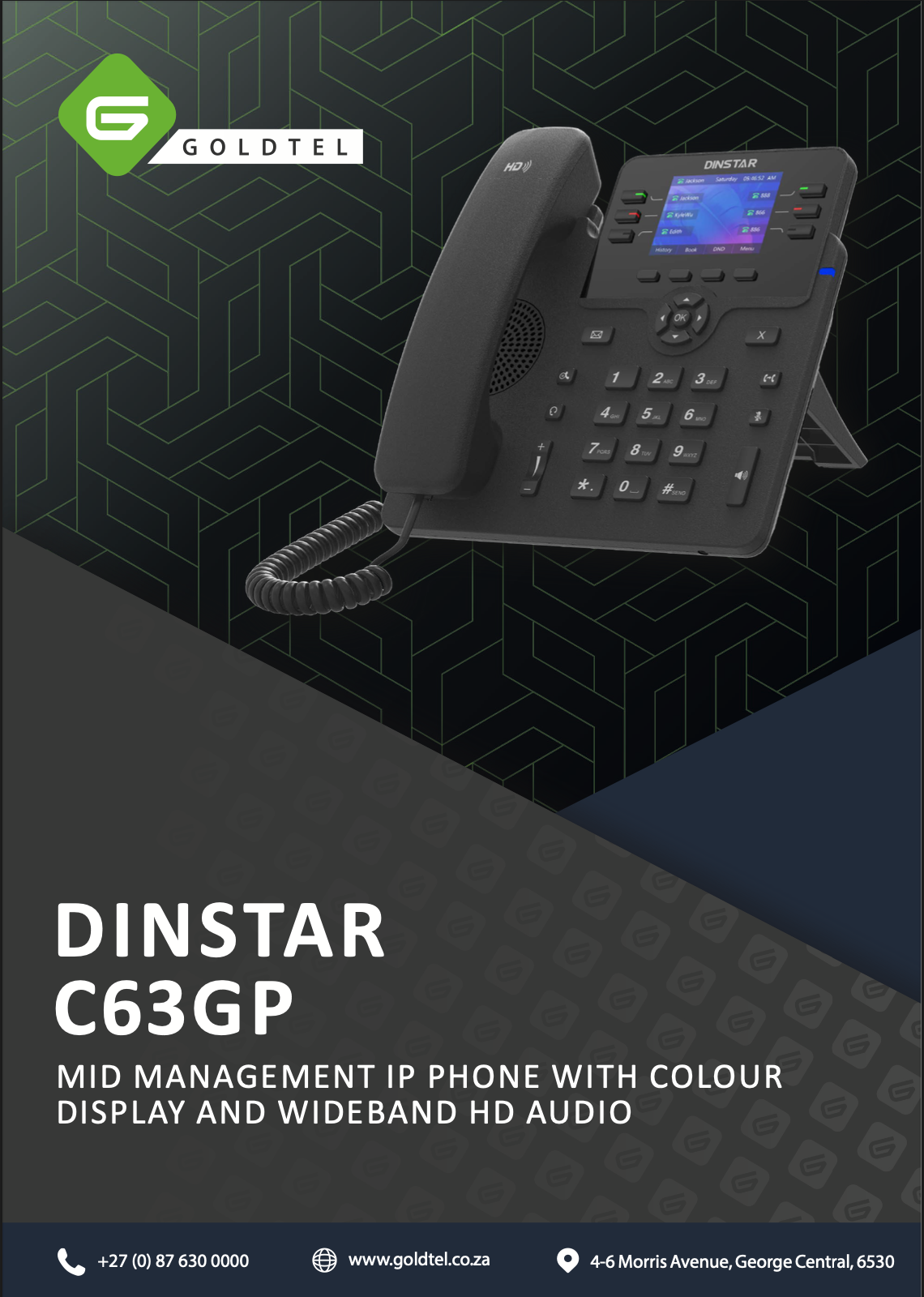 Dinstar C63GP IP Phone Datasheet